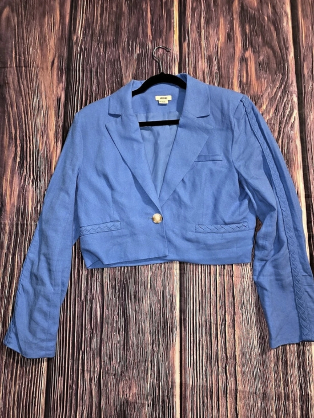 Jason Wu Blue Cropped Blazer Size Large